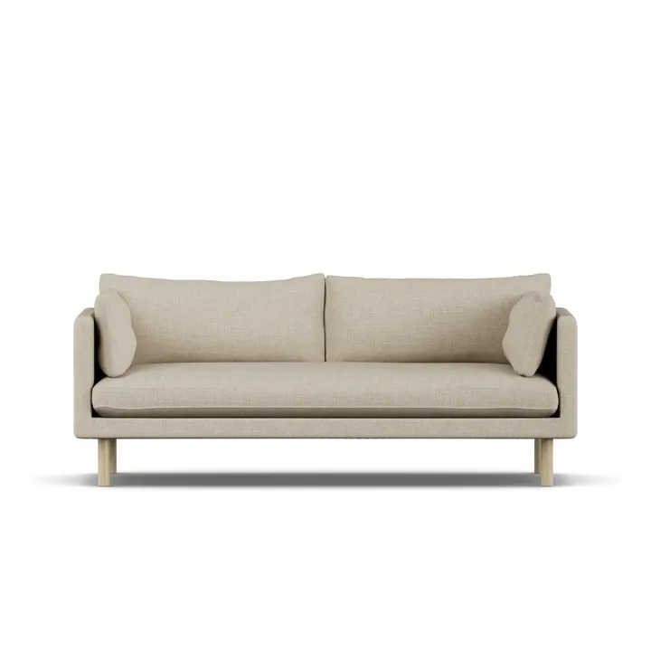 Linnevik sofa - Bern Beige 0341-dąb olejowany na biało, 3-osobowa - 1898