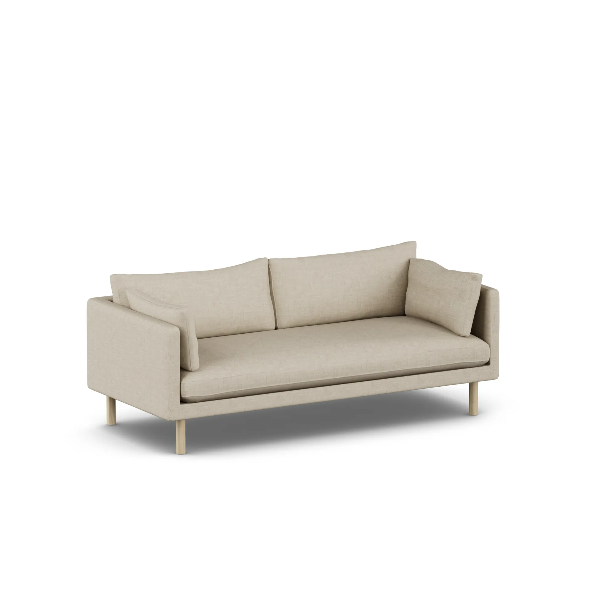 Linnevik sofa, Bern Beige 0341-dąb olejowany na biało, 3-osobowa 1898