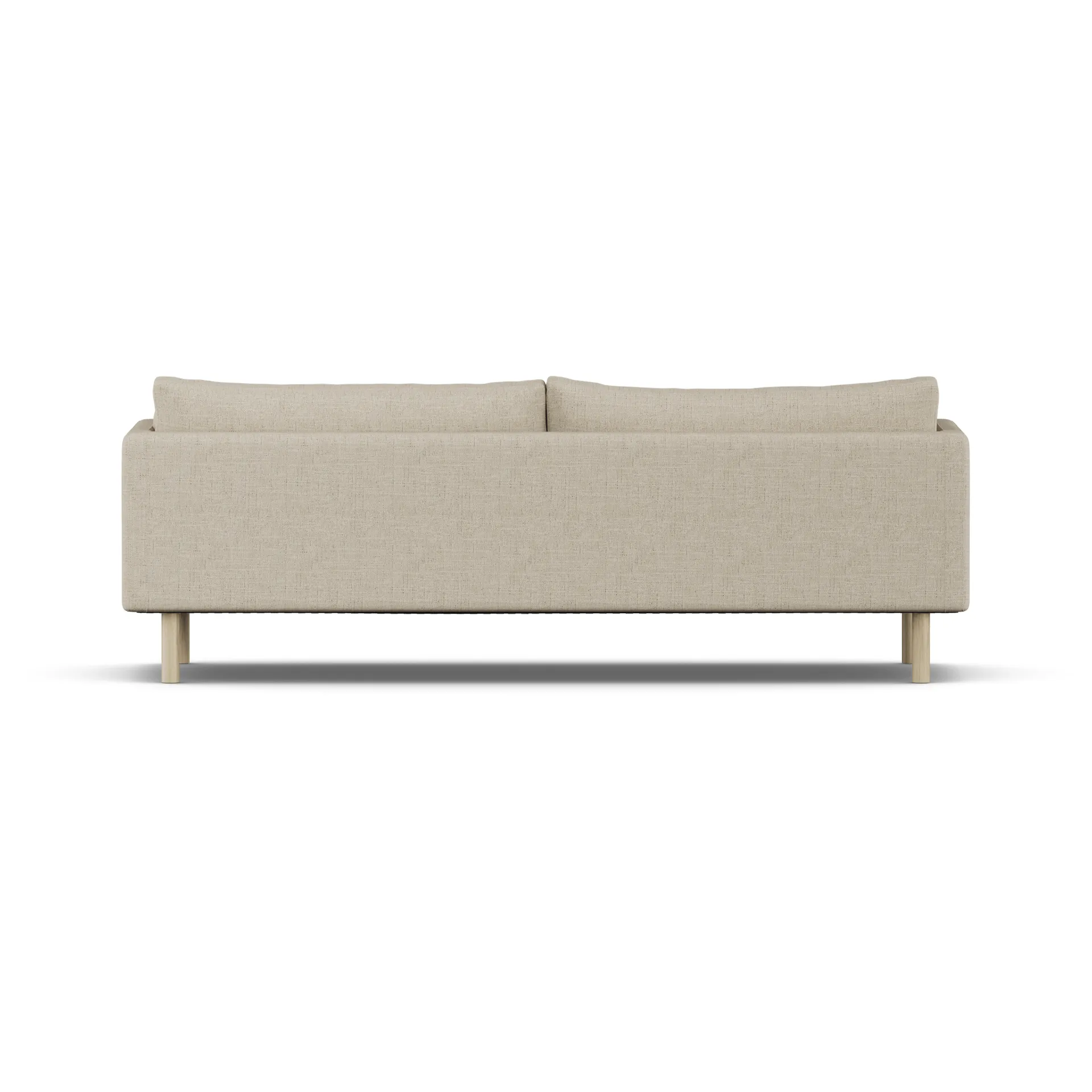 Linnevik sofa, Bern Beige 0341-dąb olejowany na biało, 4-osobowa, bez falbany 1898