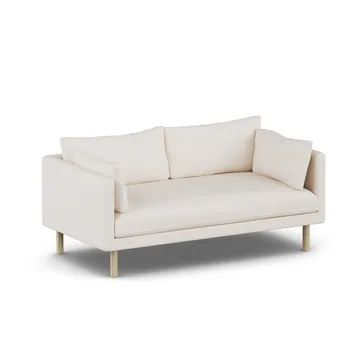 Linnevik sofa - Caleido Beige 9600-dąb olejowany na biało, 2-osobowa, bez falbany - 1898