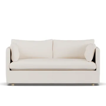 Linnevik sofa - Caleido Beige 9600-dąb olejowany na biało, 2-osobowa, z falbaną - 1898