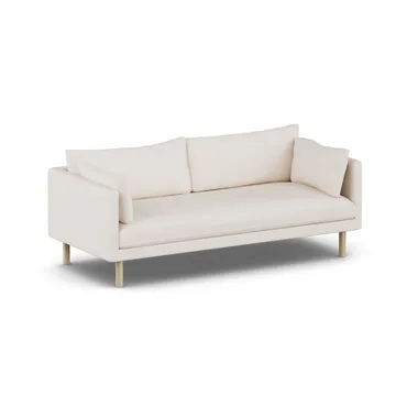 Linnevik sofa - Caleido Beige 9600-dąb olejowany na biało, 3-osobowa, bez falbany - 1898