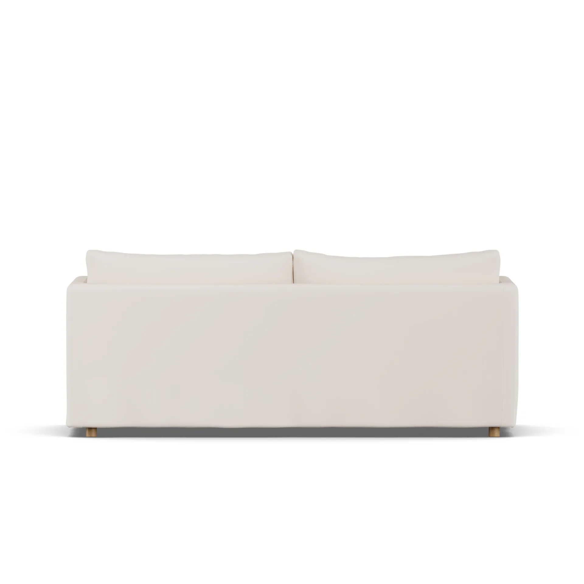 Linnevik sofa, Caleido beige 9600-dąb olejowany na biało, 3-osobowa, z falbaną 1898