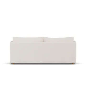Linnevik sofa - Caleido beige 9600-dąb olejowany na biało, 3-osobowa, z falbaną - 1898