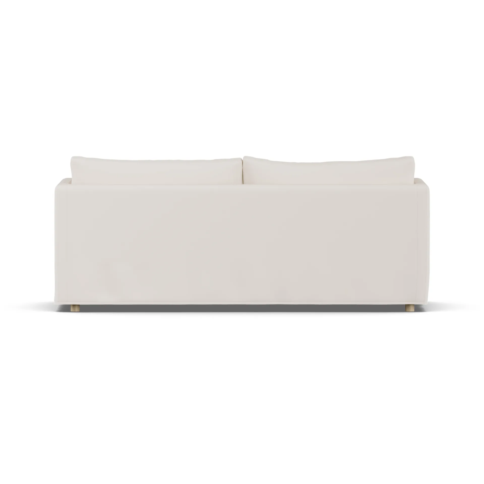 Linnevik sofa, Caleido beige 9600-dąb olejowany na biało, 3-osobowa, z falbaną 1898