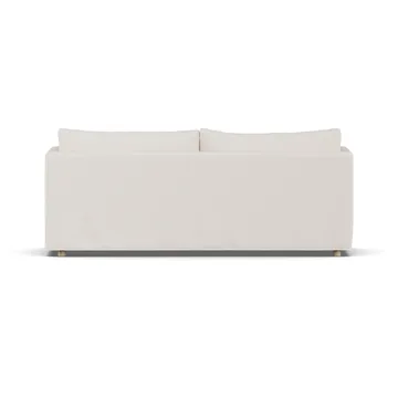 Linnevik sofa - Caleido beige 9600-dąb olejowany na biało, 3-osobowa, z falbaną - 1898