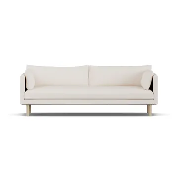 Linnevik sofa - Caleido Beige 9600-dąb olejowany na biało, 4-osobowa, bez falbany - 1898