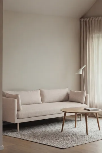 Linnevik sofa - Caleido Beige 9600-dąb olejowany na biało, 4-osobowa, bez falbany - 1898
