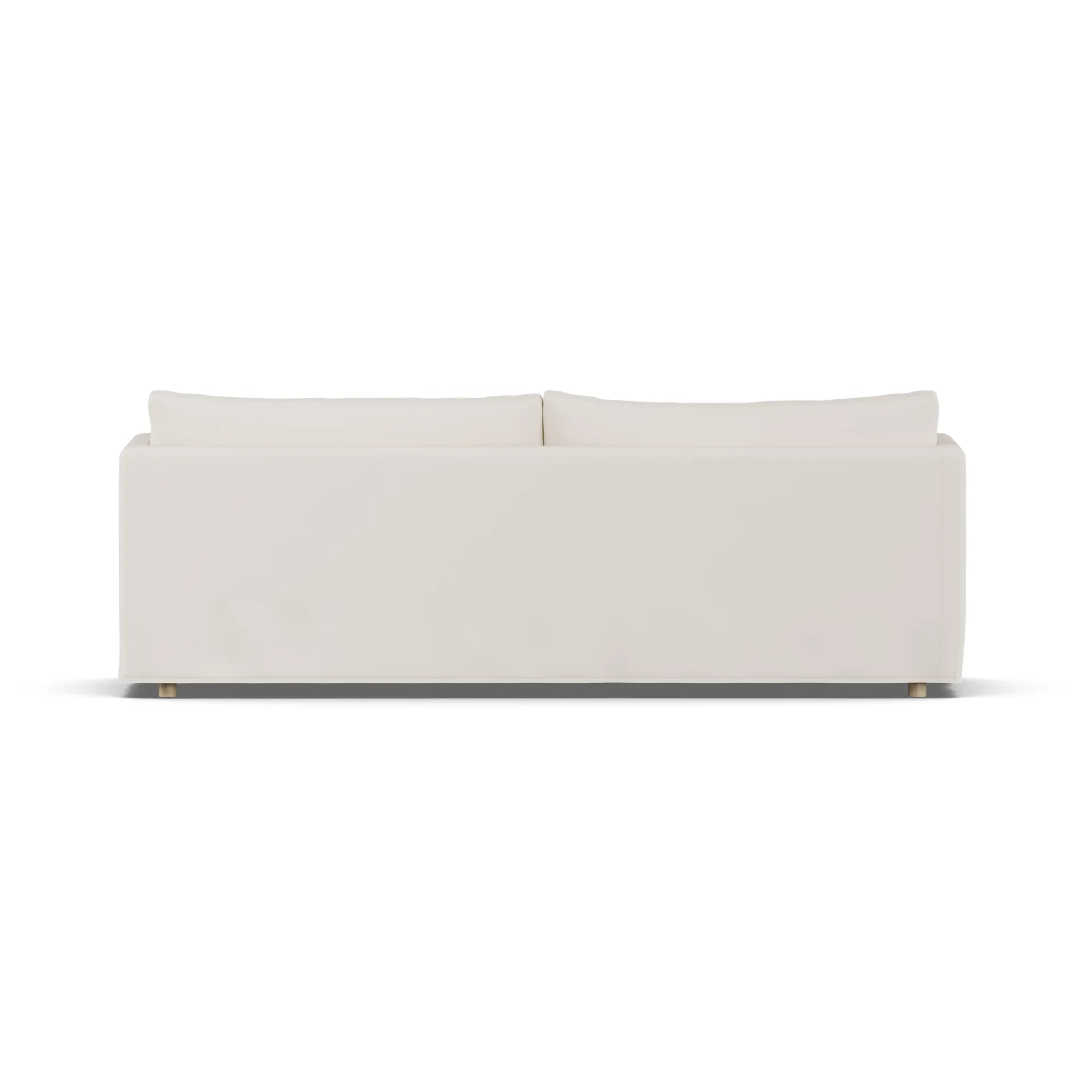 Linnevik sofa, Caleido beige 9600-dąb olejowany na biało, 4-osobowa, z falbaną 1898