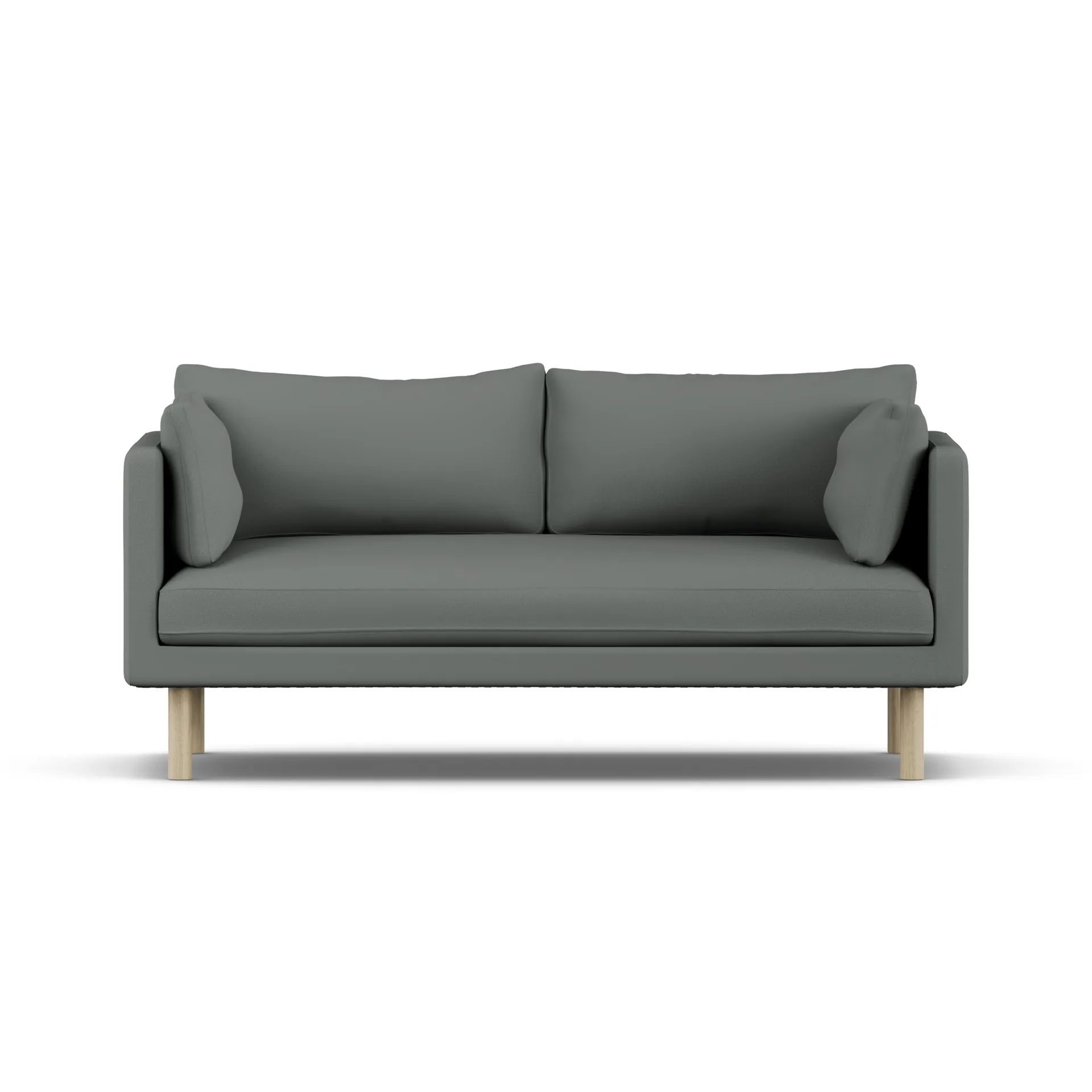 Linnevik sofa, Caleido Grey 1240-dąb olejowany na biało, 2-osobowa, bez falbany 1898
