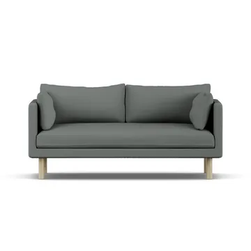 Linnevik sofa - Caleido Grey 1240-dąb olejowany na biało, 2-osobowa, bez falbany - 1898