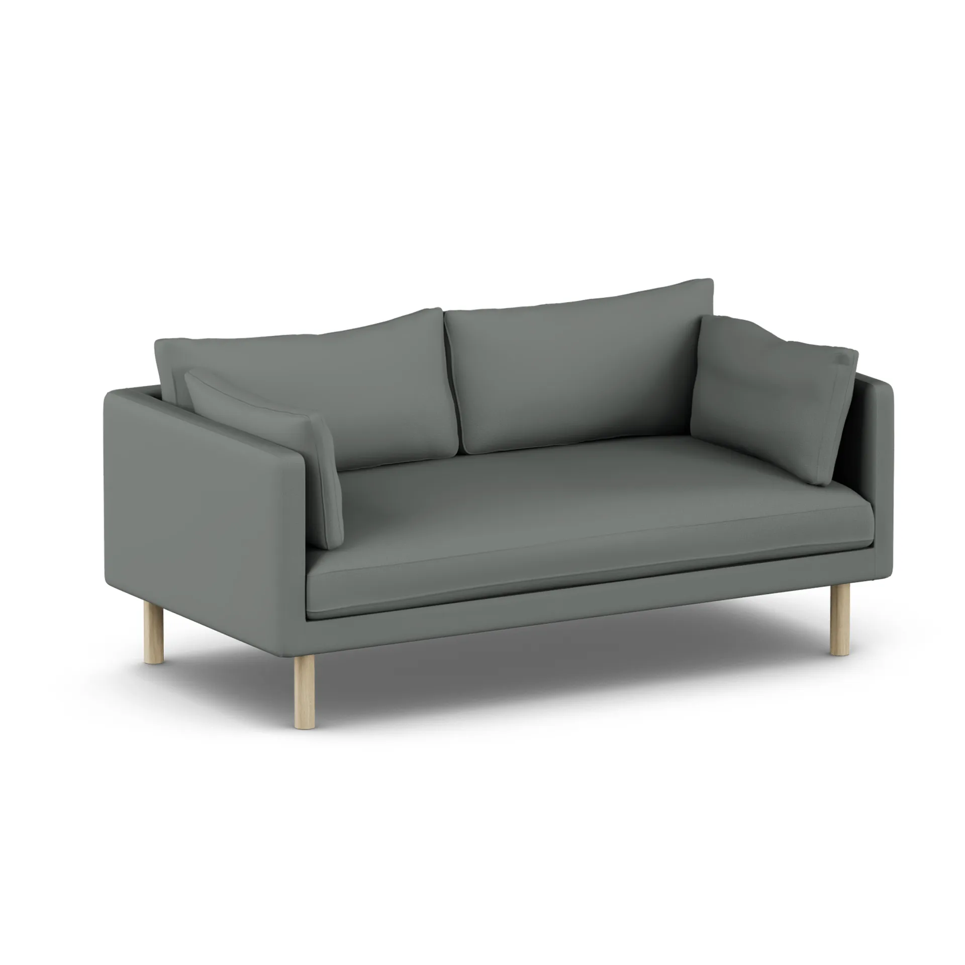 Linnevik sofa, Caleido Grey 1240-dąb olejowany na biało, 2-osobowa, bez falbany 1898