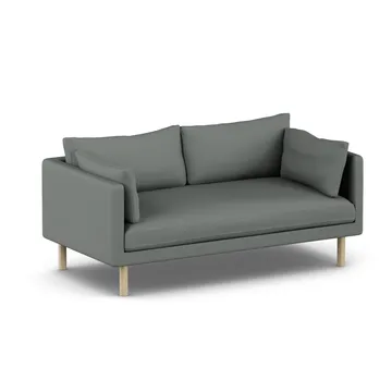 Linnevik sofa - Caleido Grey 1240-dąb olejowany na biało, 2-osobowa, bez falbany - 1898