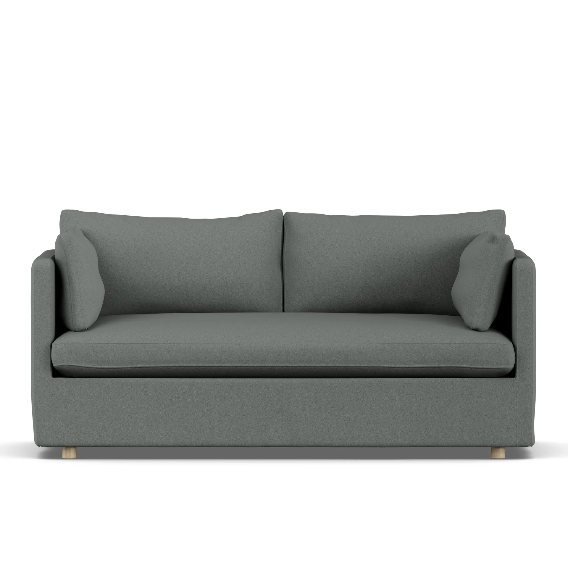 Linnevik sofa, Caleido Grey 1240-dąb olejowany na biało, 2-osobowa, z falbaną 1898