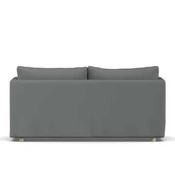 Linnevik sofa - Caleido Grey 1240-dąb olejowany na biało, 2-osobowa, z falbaną - 1898