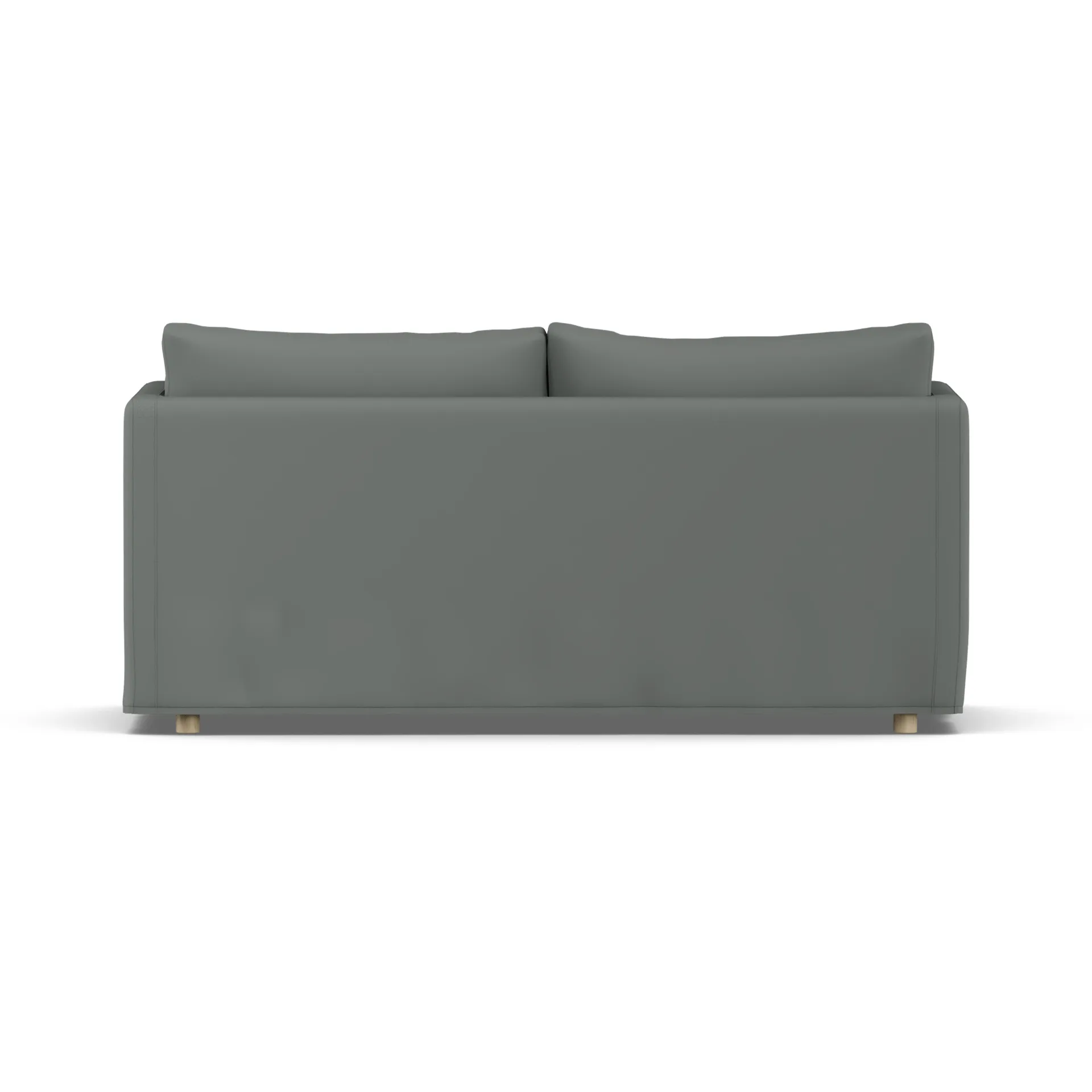 Linnevik sofa, Caleido Grey 1240-dąb olejowany na biało, 2-osobowa, z falbaną 1898