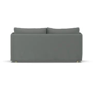 Linnevik sofa - Caleido Grey 1240-dąb olejowany na biało, 2-osobowa, z falbaną - 1898
