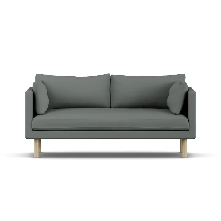 Linnevik sofa - Caleido Grey 1240-dąb olejowany na biało, 2-osobowa - 1898