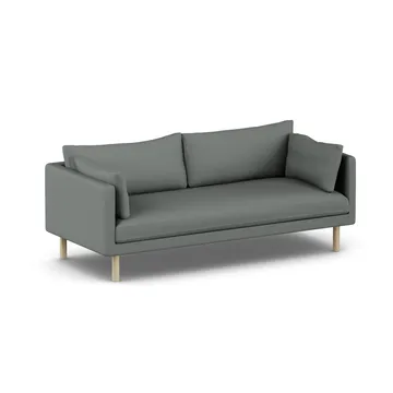 Linnevik sofa - Caleido Grey 1240-dąb olejowany na biało, 3-osobowa, bez falbany - 1898