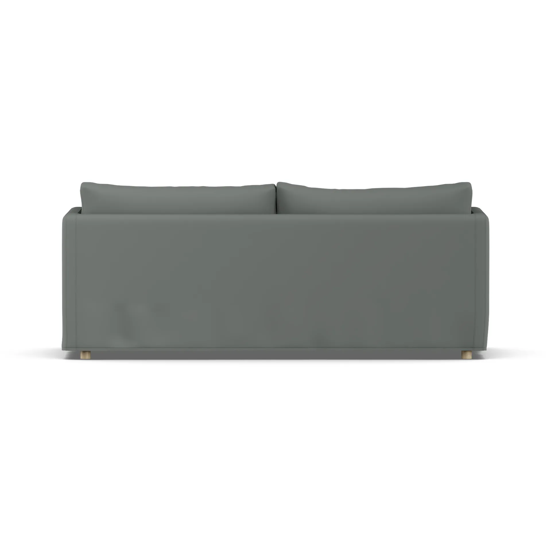 Linnevik sofa, Caleido Grey 1240-dąb olejowany na biało, 3-osobowa, z falbaną 1898