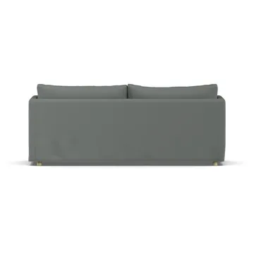 Linnevik sofa - Caleido Grey 1240-dąb olejowany na biało, 3-osobowa, z falbaną - 1898