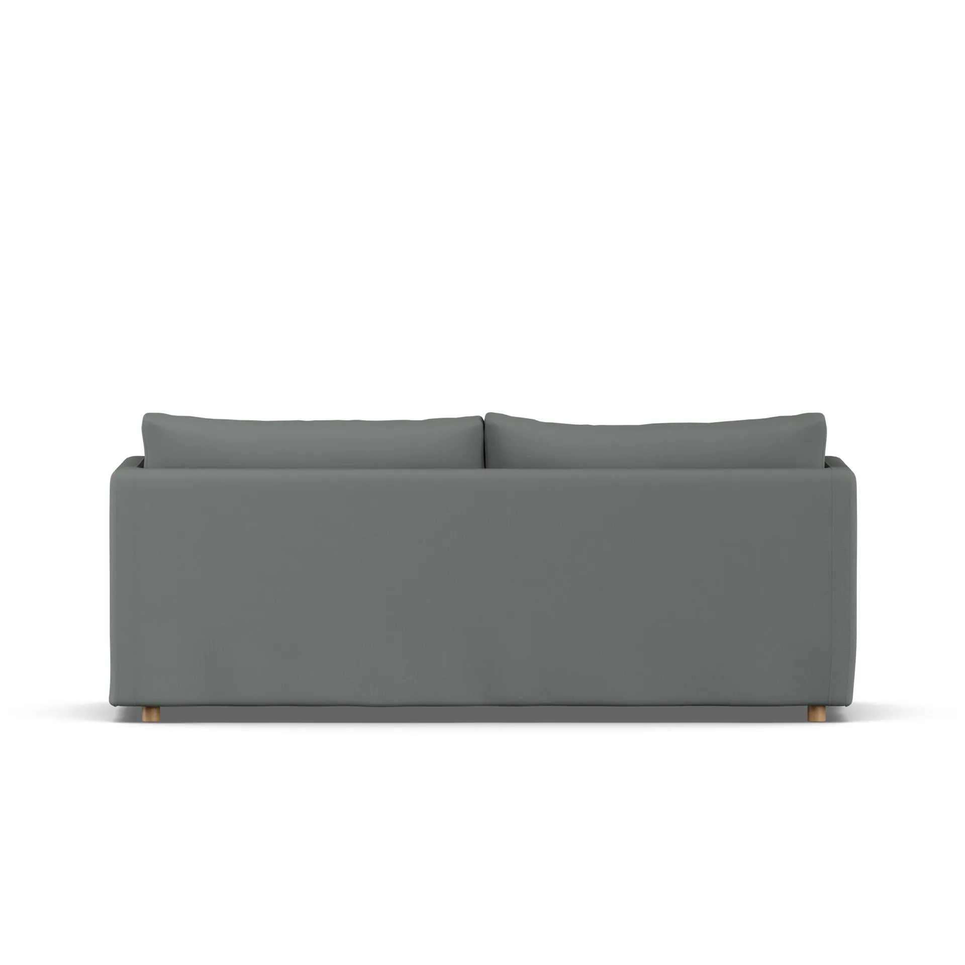 Linnevik sofa, Caleido Grey 1240-dąb olejowany na biało, 3-osobowa, z falbaną 1898