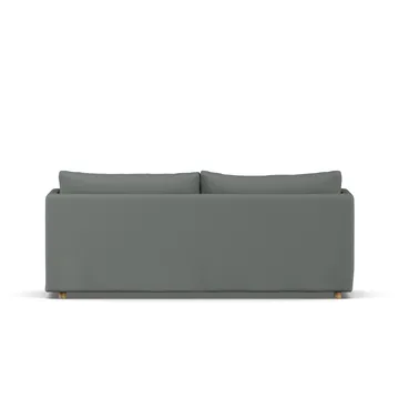Linnevik sofa - Caleido Grey 1240-dąb olejowany na biało, 3-osobowa, z falbaną - 1898