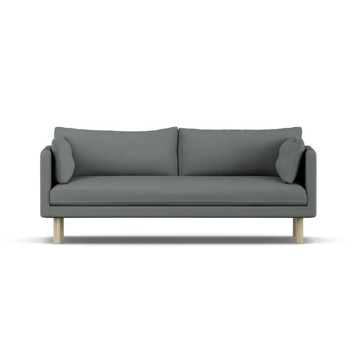 Linnevik sofa - Caleido Grey 1240-dąb olejowany na biało, 3-osobowa - 1898