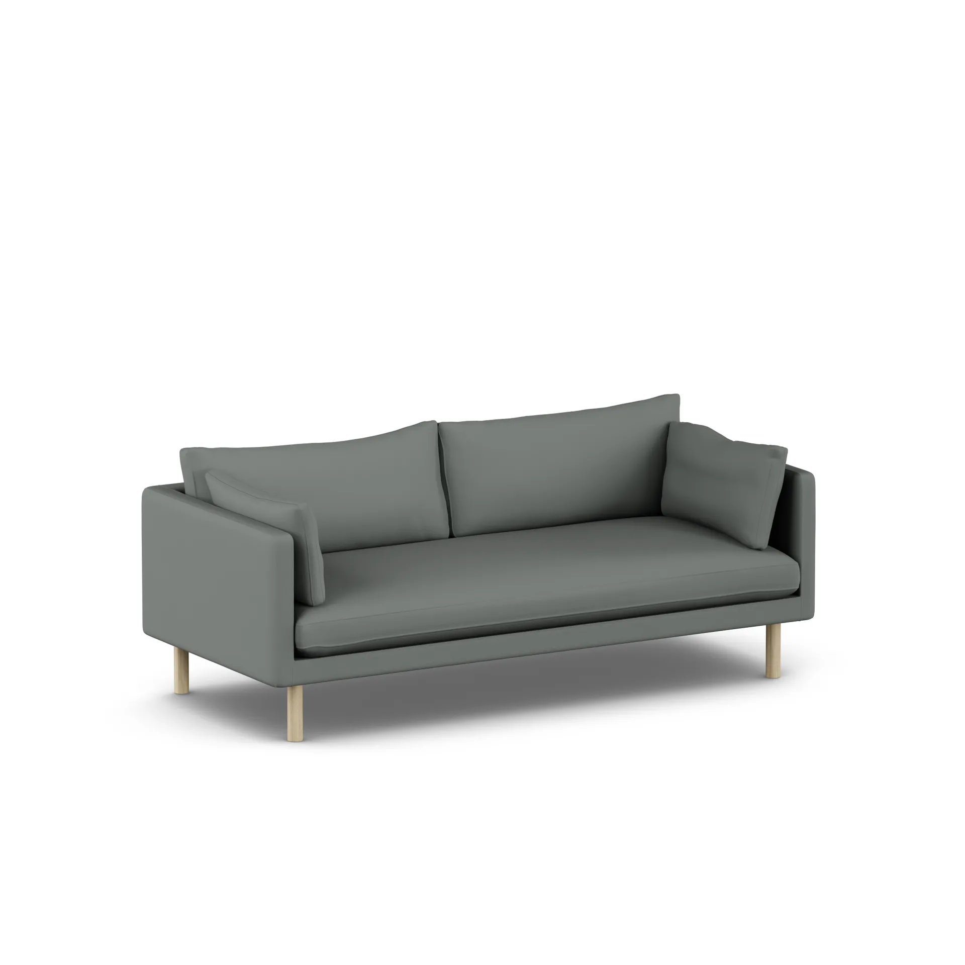 Linnevik sofa, Caleido Grey 1240-dąb olejowany na biało, 3-osobowa 1898