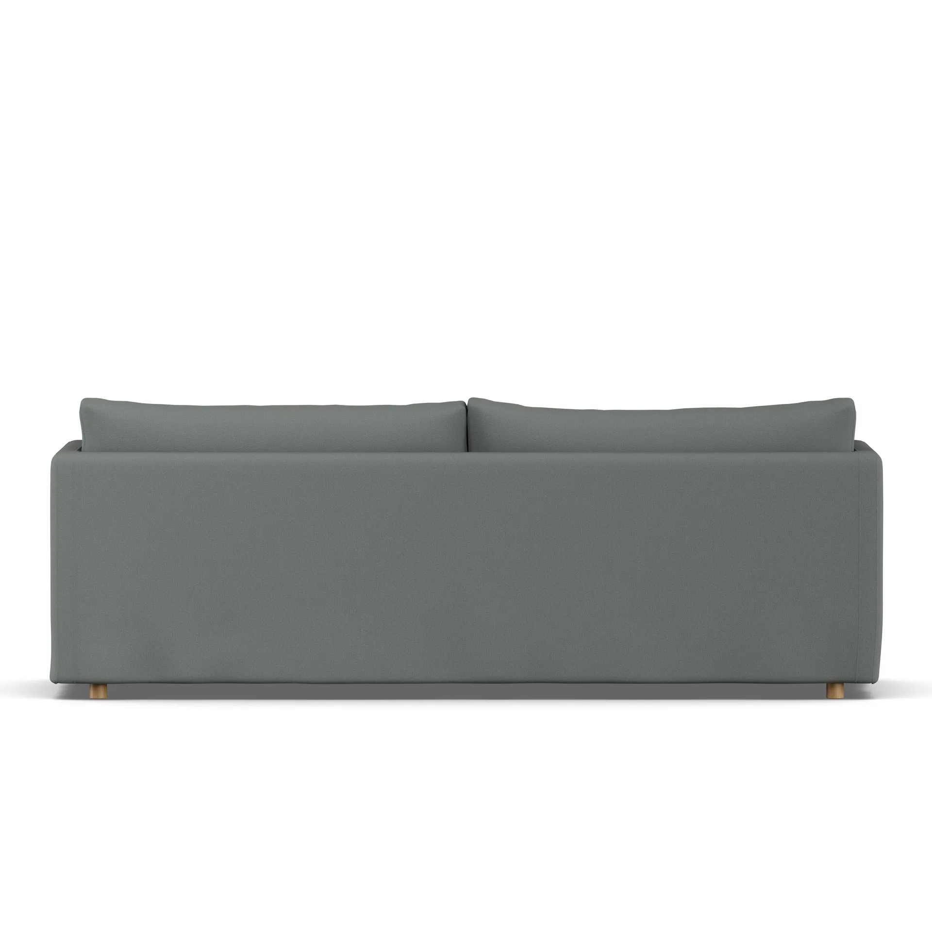 Linnevik sofa, Caleido grey 1240-dąb olejowany na biało, 4-osobowa, z falbaną 1898
