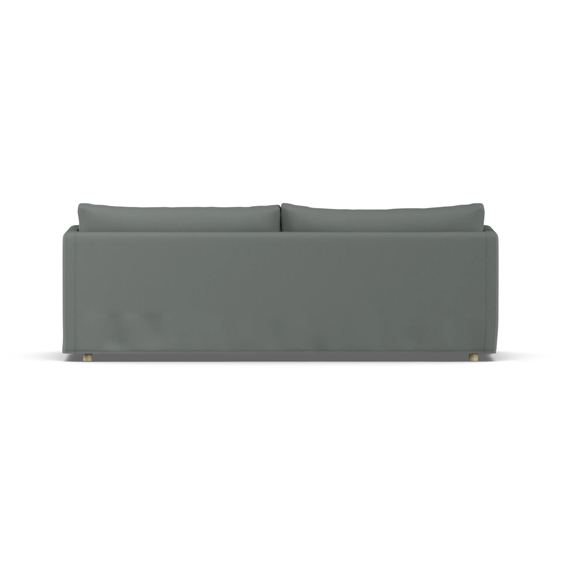 Linnevik sofa, Caleido grey 1240-dąb olejowany na biało, 4-osobowa, z falbaną 1898