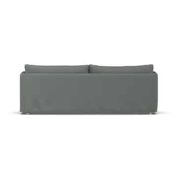 Linnevik sofa - Caleido grey 1240-dąb olejowany na biało, 4-osobowa, z falbaną - 1898
