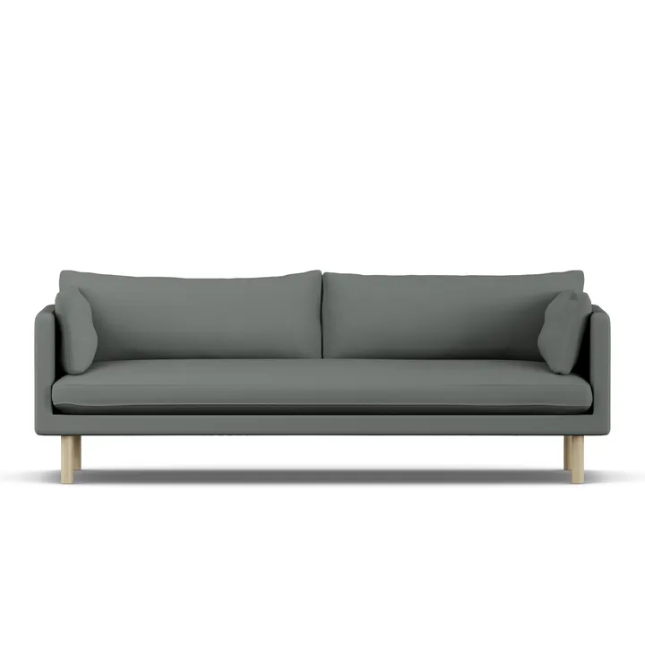 Linnevik sofa - Caleido Grey 1240-dąb olejowany na biało, 4-osobowa - 1898