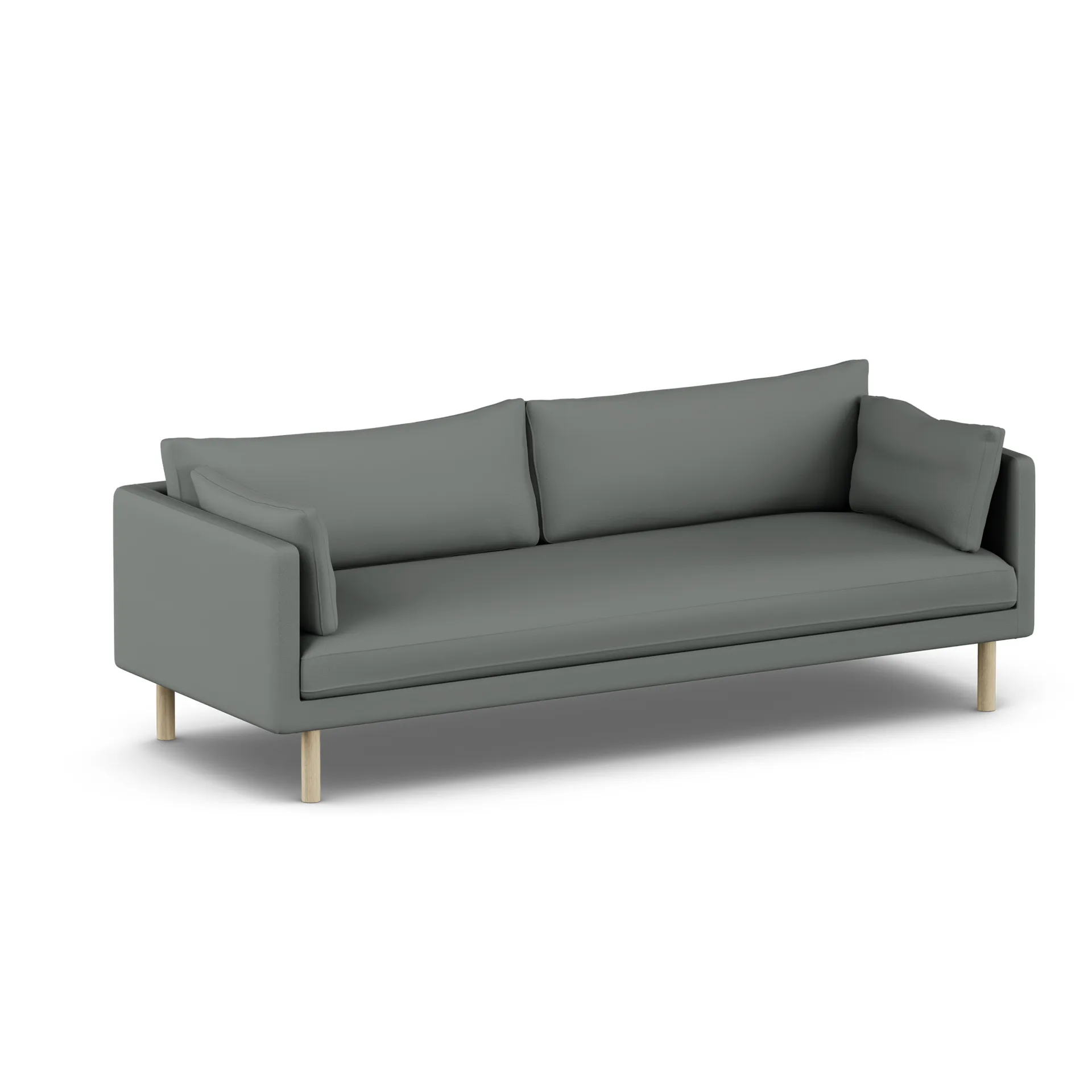 Linnevik sofa, Caleido Grey 1240-dąb olejowany na biało, 4-osobowa 1898
