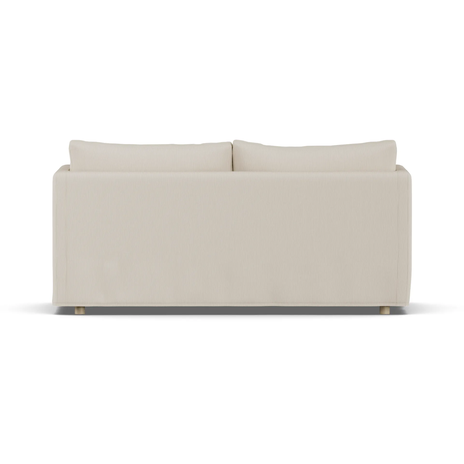 Linnevik sofa, Jump Beige 1956-dąb olejowany na biało, 2-osobowa, z falbaną 1898