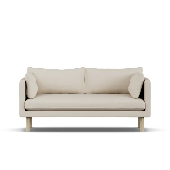 Linnevik sofa - Jump Beige 1956-dąb olejowany na biało, 2-osobowa - 1898