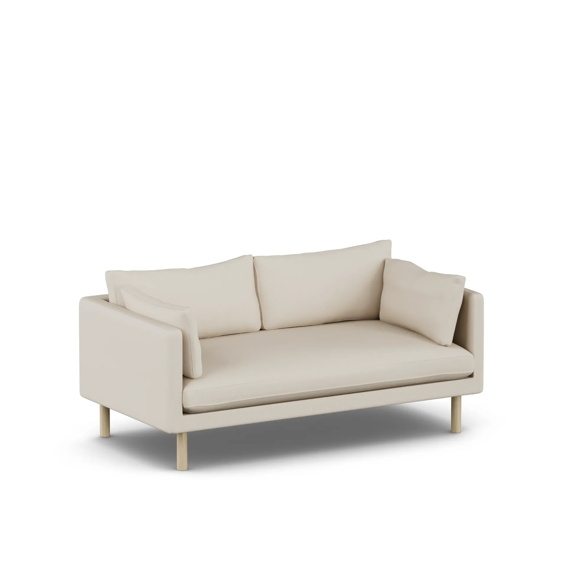 Linnevik sofa, Jump Beige 1956-dąb olejowany na biało, 2-osobowa 1898