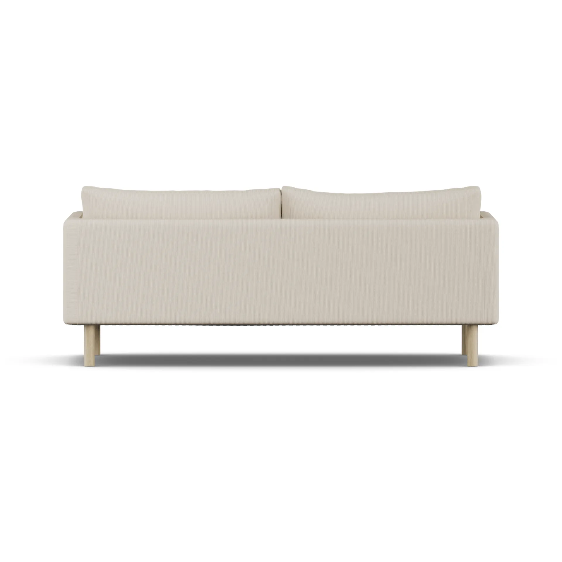 Linnevik sofa, Jump Beige 1956-dąb olejowany na biało, 3-osobowa, bez falbany 1898
