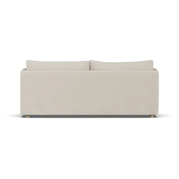 Linnevik sofa - Jump Beige 1956-dąb olejowany na biało, 3-osobowa, z falbaną - 1898