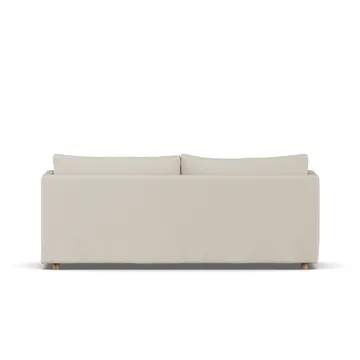 Linnevik sofa - Jump Beige 1956-dąb olejowany na biało, 3-osobowa, z falbaną - 1898