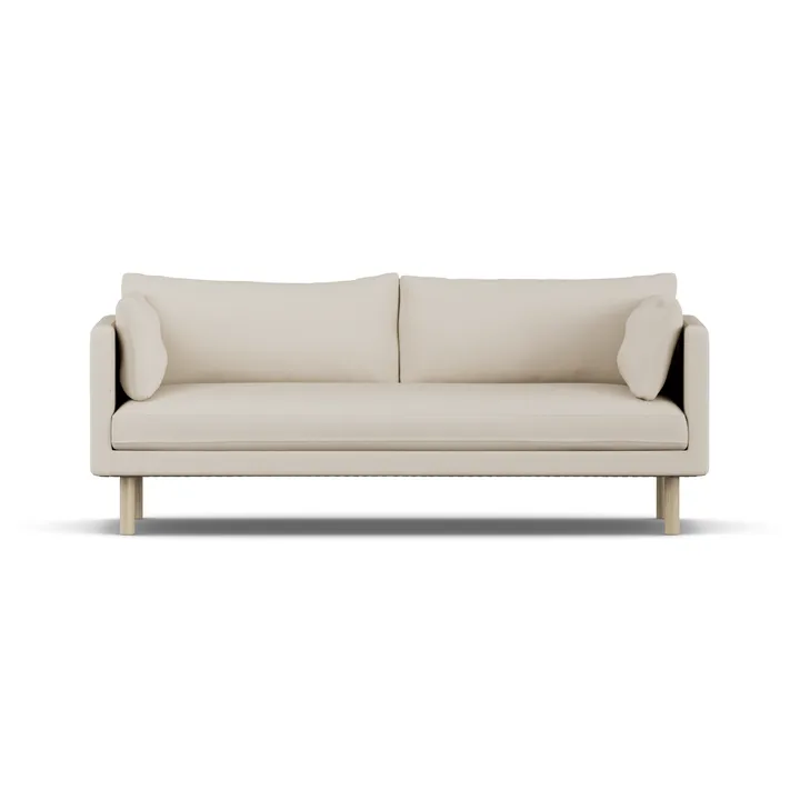 Linnevik sofa - Jump Beige 1956-dąb olejowany na biało, 3-osobowa - 1898
