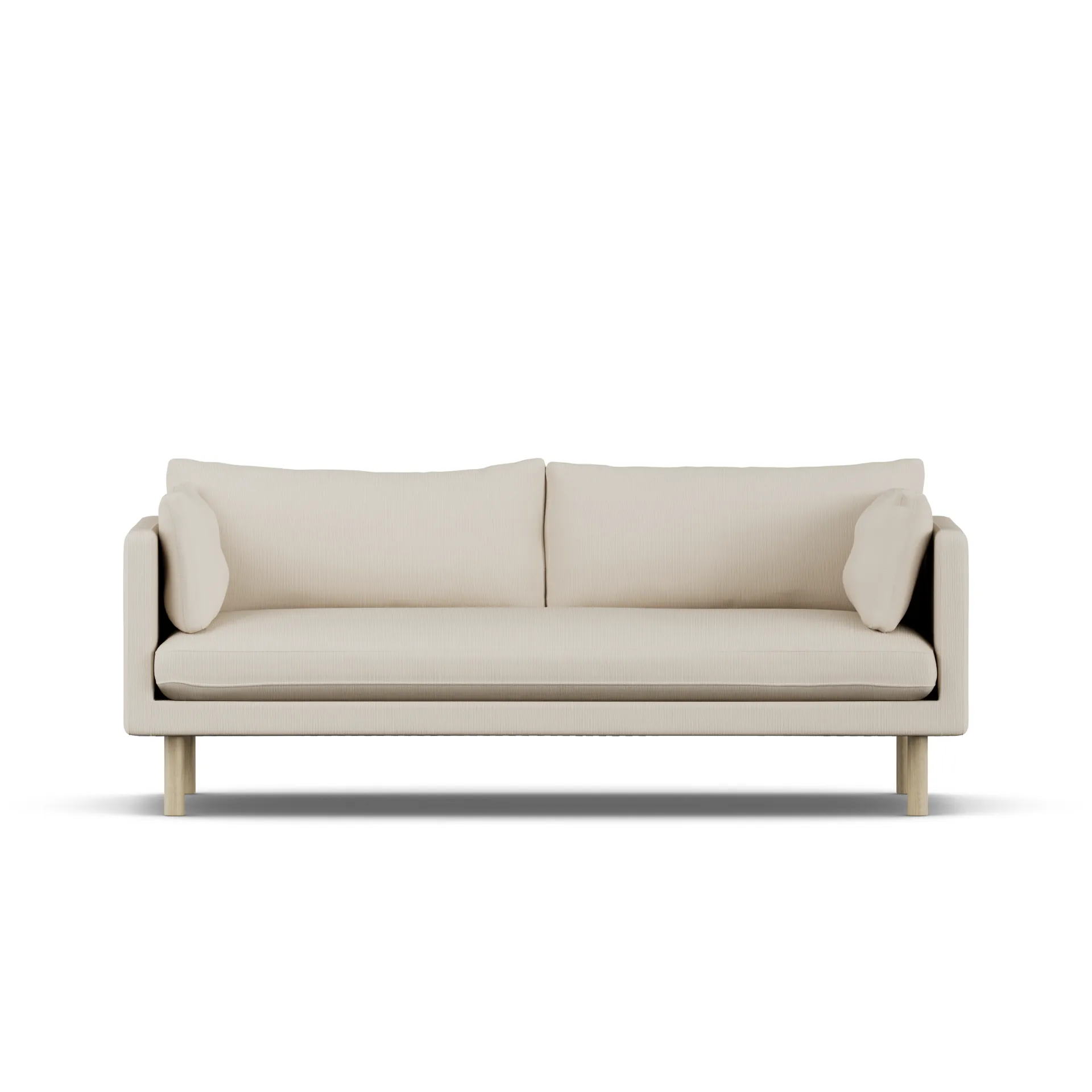 Linnevik sofa, Jump Beige 1956-dąb olejowany na biało, 3-osobowa 1898