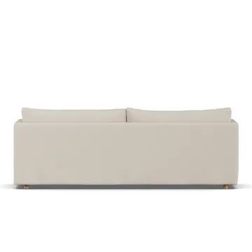 Linnevik sofa - Jump Beige 1956-dąb olejowany na biało, 4-osobowa, z falbaną - 1898