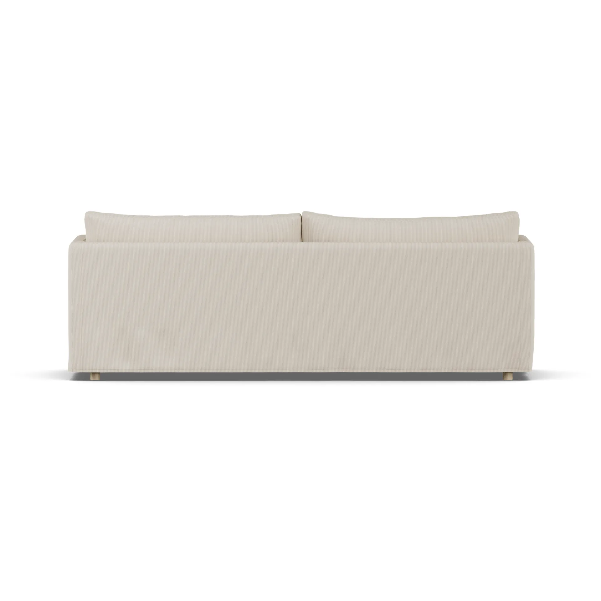 Linnevik sofa, Jump Beige 1956-dąb olejowany na biało, 4-osobowa, z falbaną 1898