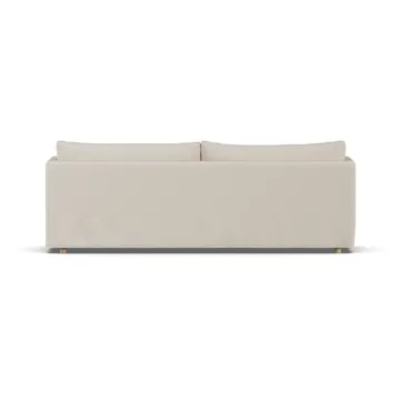 Linnevik sofa - Jump Beige 1956-dąb olejowany na biało, 4-osobowa, z falbaną - 1898