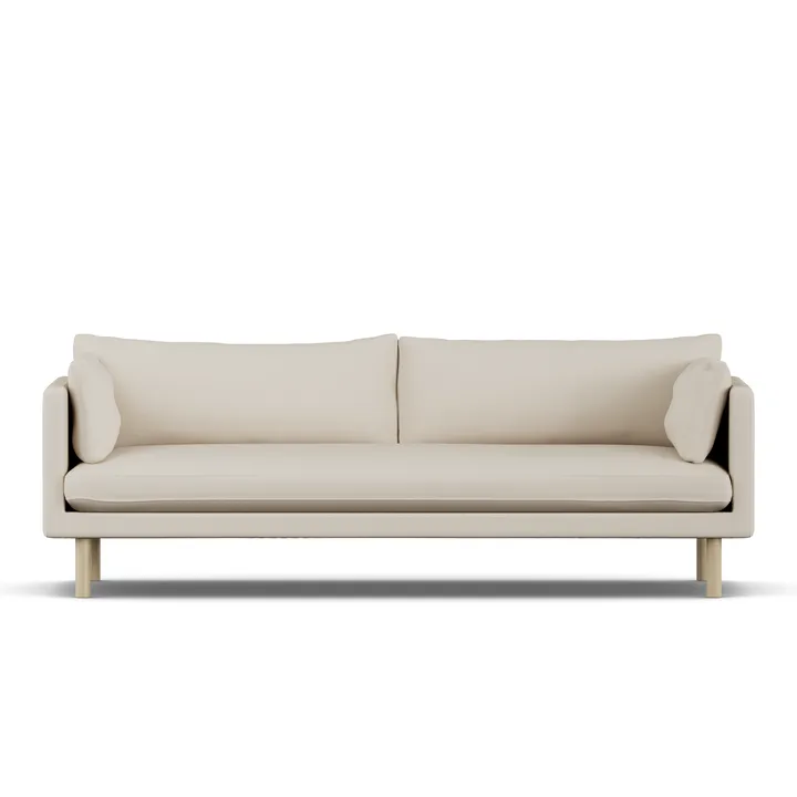 Linnevik sofa - Jump Beige 1956-dąb olejowany na biało, 4-osobowa - 1898
