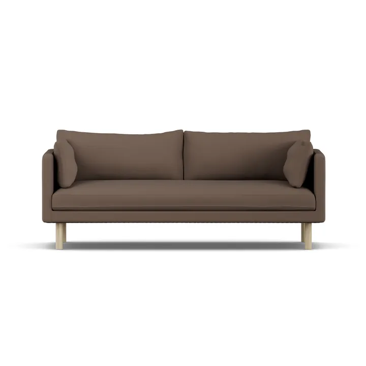 Linnevik sofa - Jump Brown 1955 1955-dąb olejowany na biało, 3-osobowa - 1898