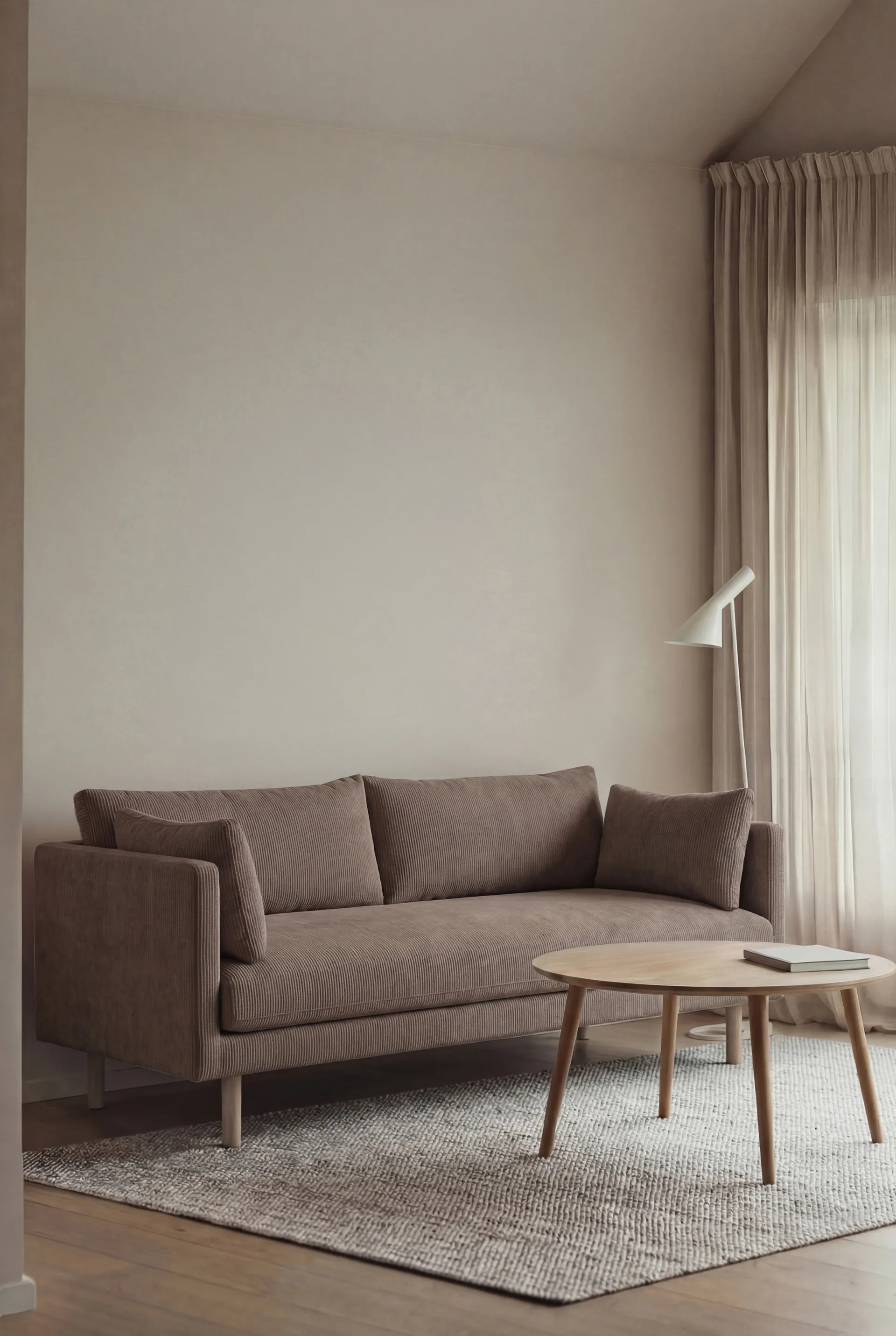 Linnevik sofa, Jump Brown 1955-dąb olejowany na biało, 2-osobowa, bez falbany 1898