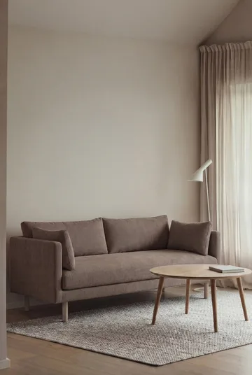 Linnevik sofa - Jump Brown 1955-dąb olejowany na biało, 2-osobowa, bez falbany - 1898