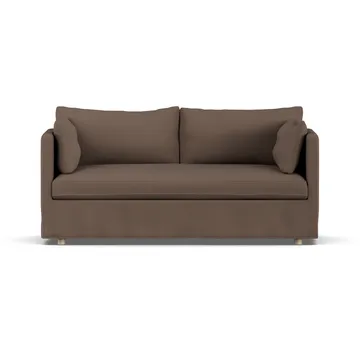 Linnevik sofa - Jump brown 1955-dąb olejowany na biało, 2-osobowa, z falbaną - 1898